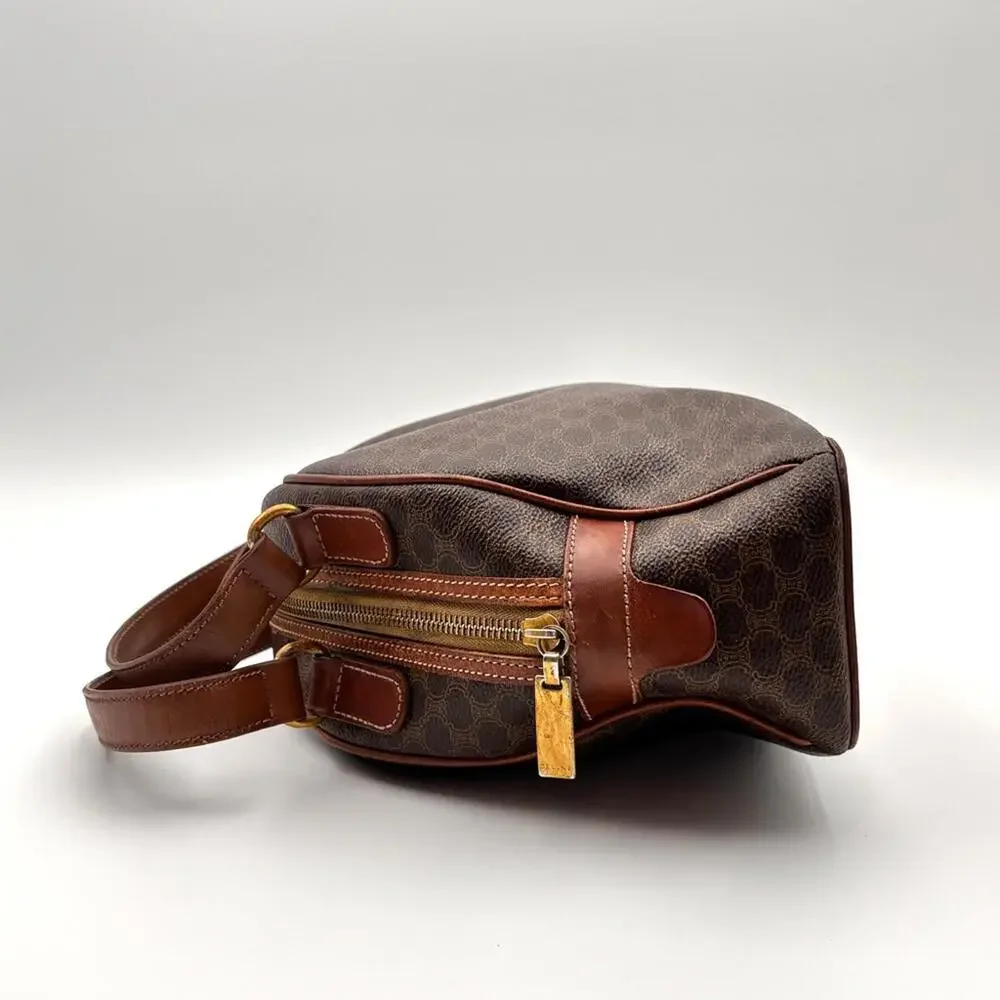 Celine Macadam Monogram Dome Handbag Brown Leather TopHandle - Picture 4 of 9